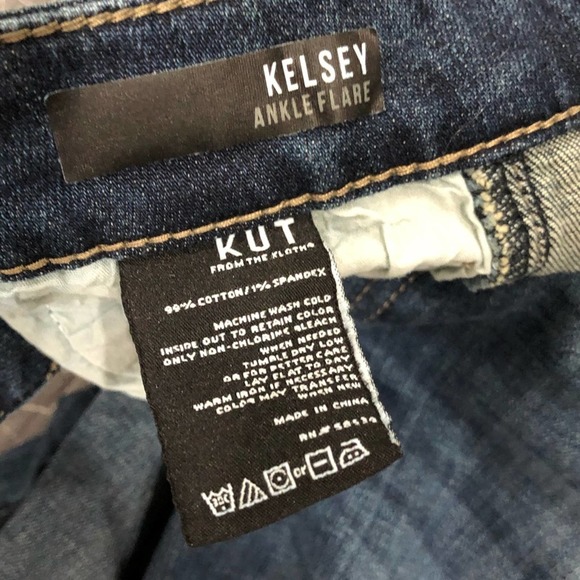 KUT from the Kloth Kelsey High Rise Ankle Flare Jeans sz 4 - Picture 3 of 7